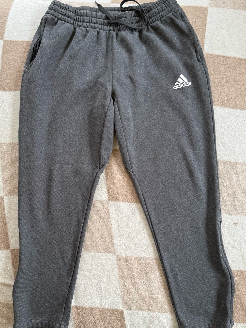 Adidas Men’s Gray Athletic Joggers - Size Large
